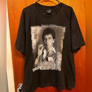 Vintage Y2K Scarface Graphic Black T-Shirt
